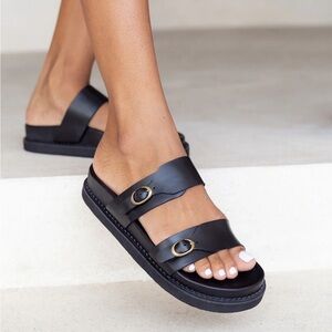 Liberte Leather Amalfi Sandal SZ 40